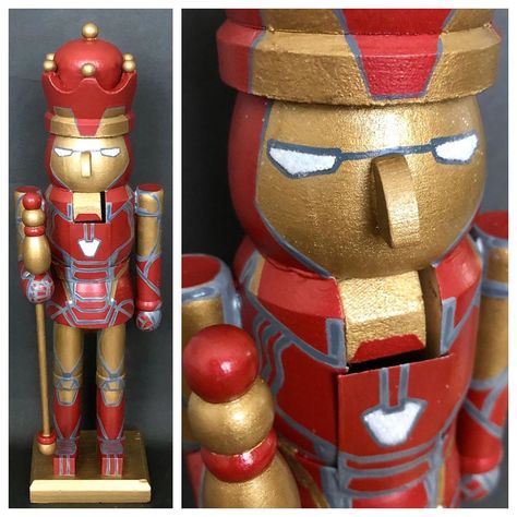 Star Wars Nutcracker, Harry Potter Nutcracker, Custom Nutcracker, Painted Nutcracker, Nutcracker Ideas, Diy Nutcracker, Marvel Christmas, Superhero Christmas, Xmas Art