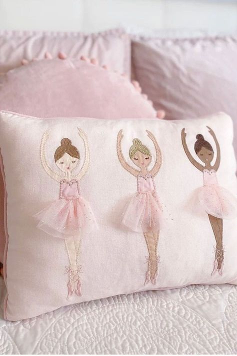 Ballet Bedroom, Ballerina Room Decor, Ballerina Bedroom, Ballet Room, Ballerina Room, Ballerina Nursery, Big Girl Bedrooms, Girls Pillows, Princess Room