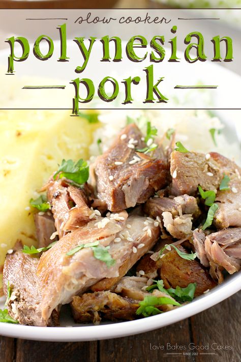 Come home to a taste of island cuisine! This easy Slow Cooker Polynesian Pork recipe will be a new favorite! Slow Cooker Beef And Noodles, Polynesian Food, Pot Luck, Pork Recipe, Best Slow Cooker, Slow Cooker Pork, Hawaiian Food, Beef And Noodles, Crock Pot Slow Cooker