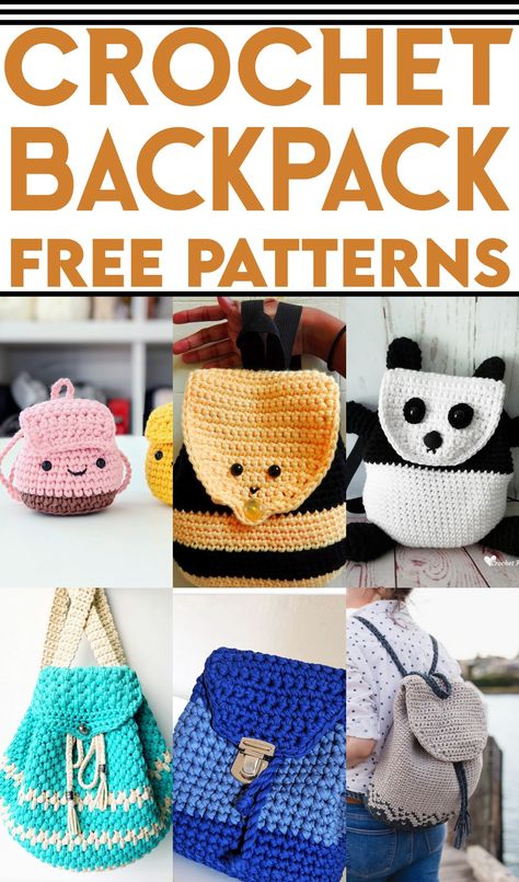 Crochet Backpack Patterns Backpack Pattern Free, Crochet Backpack Free Pattern, Crochet Drawstring Backpack, Backpack Patterns, Purses Patterns, Backpack Crochet, Purse Patterns Free, Crochet Backpack Pattern, Bunny Backpack