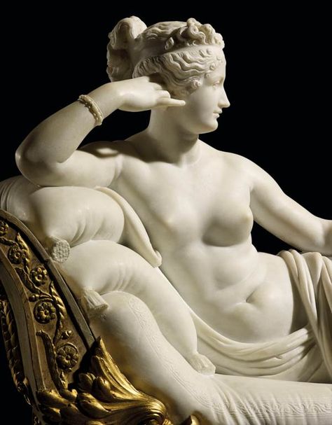 CARLO FOSSI (ITALIAN, FL. LATE 19TH CENTURY) AFTER ANTONIO CANOVA (ITALIAN, 1757-1822) Pauline Borghese as Venus Victrix Antonio Canova Sculpture, Venus Sculpture, Classical Sculpture, Ancient Greek Sculpture, Antonio Canova, Anatomy Sculpture, Classic Sculpture, Greek Statues, Rennaissance Art