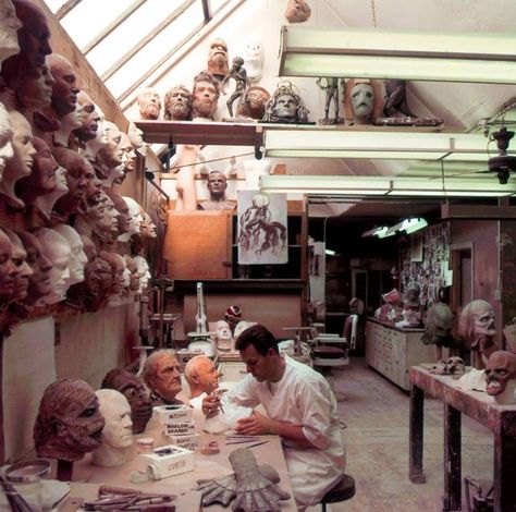 At work in the Universal Studios make-up department, circa 1954 Film Art Department, Art Department Film, Movie Makeup Artist Aesthetic, Sfx Makeup Aesthetic, Sfx Makeup Artist Aesthetic, The Great Behind The Scenes, Cinema Makeup School, Makeup Studios, 2024 Manifestations