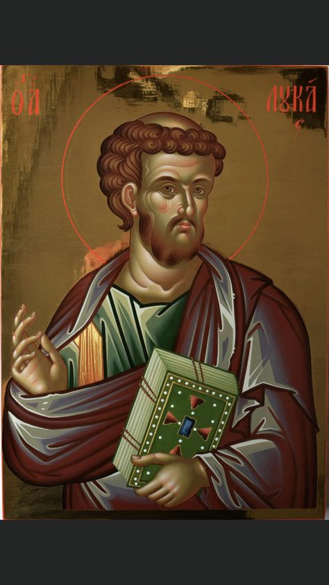 Saint Luke The Evangelist, Monastery Icons, Luke The Evangelist, Saint Luke, Drawing Painting, Jesus, Drawings, Movie Posters, Fictional Characters