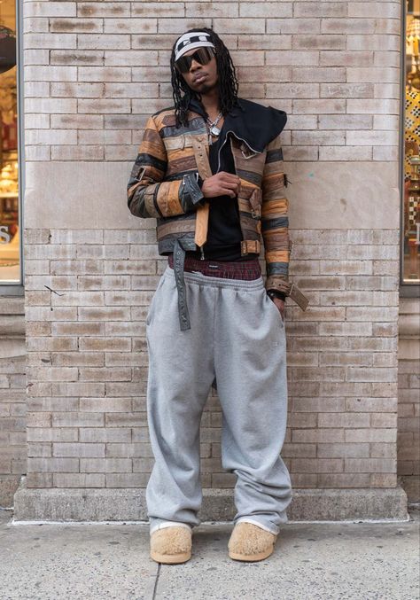 Chrome Hearts Chain, Loewe Boots, Free Young Thug, Balenciaga Glasses, Cozy Streetwear, Dapper Suits, Masc Fashion, Sweats Outfit, Street Wear Outfits