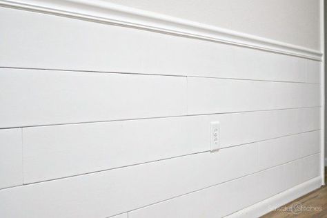 Do you have dated wallpaper or unsightly wall damage? Faux shiplap is a quick and cheap way to cover up your ugly wallpaper! Cheap Wall Covering, Ugly Wallpaper, Covering Wallpaper, Diy Shiplap Wall, Bathroom Wall Coverings, Renters Decorating, Shiplap Wall Diy, Shiplap Wall, Diy Shiplap