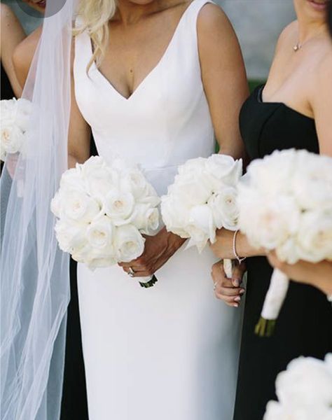 Bride Bouquets White, Modern Bridal Bouquets, White Peonies Bouquet, White Rose Wedding Bouquet, White Bouquets, Bridesmaid Bouquet White, Brooklyn Bride, White Rose Bouquet, White Roses Wedding