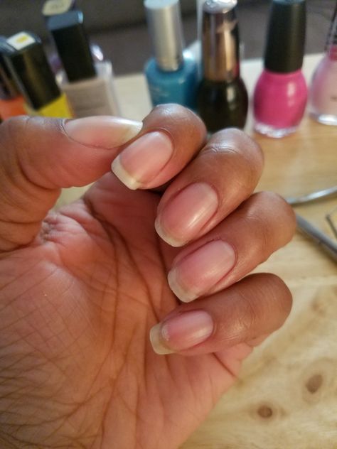 Long Nail Beds Natural, Long Nail Beds, Feminine Inspiration, Bare Nails, Natural Nails Manicure, Curved Nails, Long Nail, Nail Bed, Short Square Acrylic Nails