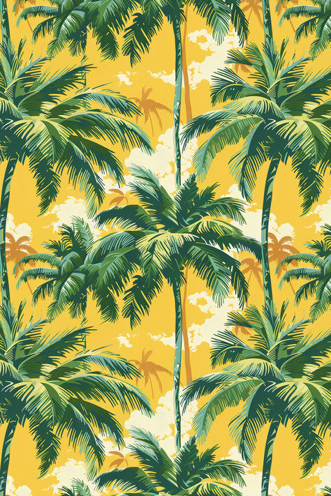 Palm trees on a nice yellow background. Reminds me of that wonderful vacation. . . . . . . . green palm, hawaiian pattern, exotic pattern, tropical, tropical pattern, exotic tree, coconut tree, artistic pattern, green and yellow, all over print, tropical leaves, palms, patterncabinet, pattern cabinet, redbubble products Palm Tree Print Pattern, Palm Tree Design, Palm Tree Art, Hawaiian Pattern, Palm Tree Pattern, Redbubble Products, Palm Tree Print, Coconut Tree, Tropical Pattern