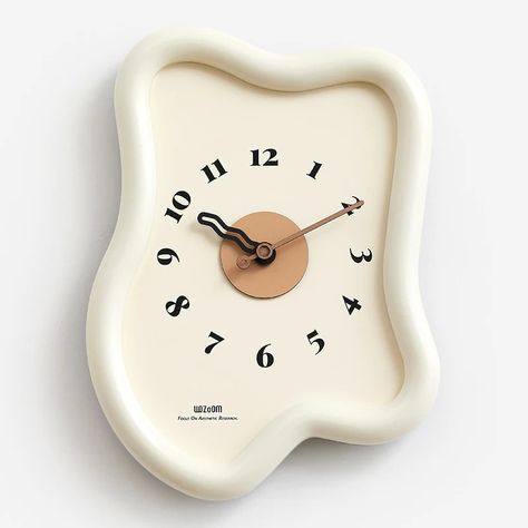 3D Distorted Wall Decoration Clock for Lounge Non-ticking – Loforay Cool Wall Clock, Lesbian Apartment, Object Oc, Bedroom Decorate, Warped Wall, Environment Inspiration, Zimmer Diy, Apartment Stuff, Desk Clocks