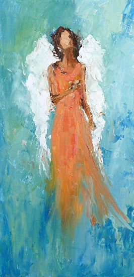 Heart Painting Angels, Angel Paintings, Angel Wall Art, Canvas For Beginners, Angels Pictures, Blue Angel, Angel Painting, Beautiful Angels, Angels Among Us