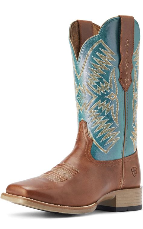 Amazon.com | Ariat Womens Odessa StretchFit Western Boot Almond Roca/Metallic Turqueza 9.5 | Boots Almond Roca, Kids Heels, Western Boots For Men, Turquoise Top, Horse Fashion, Ariat Boots, Western Boots Women, Western Boot, Boot Brands