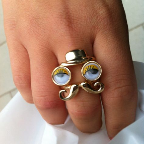 my new funny ring Clown Ring, Crazy Rings, Funny Rings, Interesting Rings, Quirky Ring, Funny Jewelry, Quirky Style, Rings Cool, My Future Husband