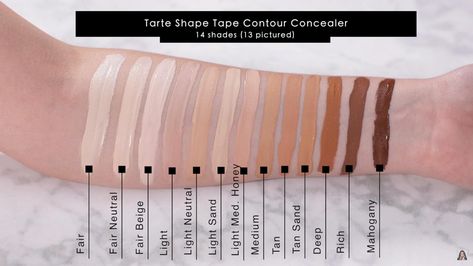 NARS Soft Matte Complete Concealer and Tarte Shape Tape full range swatch by Karima McKimmie - Album on Imgur Shape Tape Concealer Swatches, Concealer Swatches, Sephora Wishlist, Tarte Concealer, Usa Makeup, Makeup App, Foundation Swatches, Tarte Shape Tape Concealer, Diy Dry Shampoo