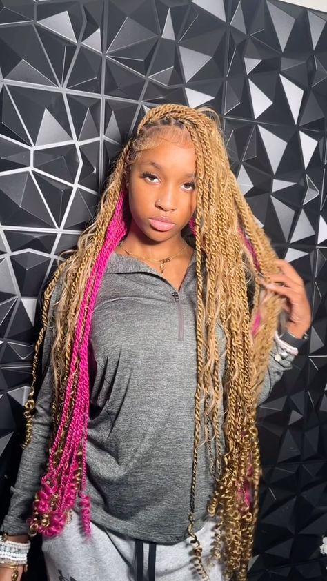 trying to get good angles/ lighting for content is a bit hard for me sometimes …. butttt i think i did good with this one 😍😍😍… | Instagram Twist Braids With Color, Cute Braid Colors, Island Twists Hairstyle With Color, Island Twist With Color, Braided Hairstyles Color, Braided Hairstyles With Color, Prom Hair Braids, Braid Color Ideas, Spring Red Hair