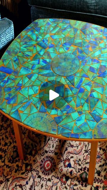 Mark Montano on Instagram: "Fifties cardboard mosaic table diy! #mosaic #cardboardcrafts #mosaicart #homedecordiy #tiles #interiordesign #mosaictable #midcenturyfurniture #midcentury #makeyourmark" Cardboard Mosaic, Mosaic Table Diy, Mosaic Table Top Designs, Mark Montano, Mosaic Tile Table, Mosaic Table Top, Tile Table, Diy Mosaic, Mosaic Table