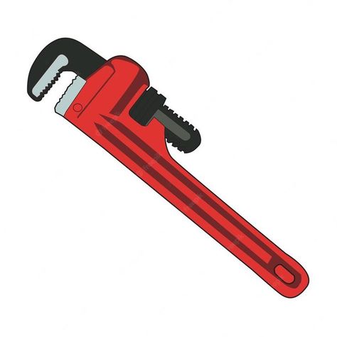 Tool Illustration, Pipe Wrench, Wrench Tool, Plumbing Tools, Illustration Vector, Wrench, Vector Design, Premium Vector, Plumbing