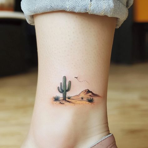 35 Western-Themed Tattoos for Women - Desert Tattoo, Arizona Tattoo, Dynamic Tattoo, Bird Tattoos For Women, Cowgirl Tattoos, Simple Tattoos For Guys, Wrap Tattoo, Cactus Tattoo, Pisces Tattoos