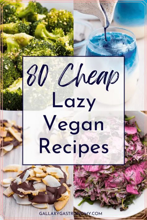 Cheap Vegan Breakfast, Lazy Vegan Recipes, Lazy Recipes, Cheap Lazy Vegan, Budget Vegan, Lazy Vegan, Cheap Vegan, Dinner Dessert, Vegan Meals