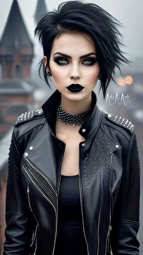 Shaved Hair Styles, Hair Colour For Brown Skin, Hair Styles To Try, Maquillage Goth, Chica Punk, Hair Moisturizer, Goth Hair, Edgy Short Hair, Punk Hair