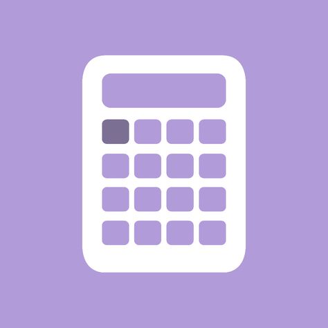 Make your Home screen creative and organize by using this purple icons. #icon #purple #app #IOS14 #calculator Purple Icon Calculator, Purple Calculator, App Icon Calculator, Purple Homescreen, Purple App Icon, Iphone Display, Pastel Phone, Android Icons, Iphone Wallpaper Preppy