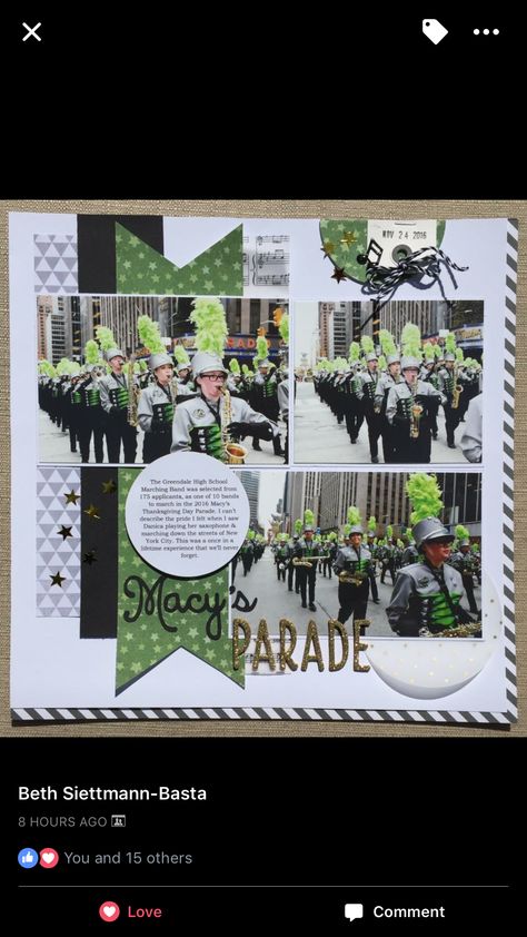 Macy's Parade, Scrapbooking 101, Macys Parade, Bridal Shower Scrapbook, School Scrapbook Layouts, Graduation Scrapbook, How To Make A Paper Bag, Paper Bag Scrapbook, Recipe Scrapbook