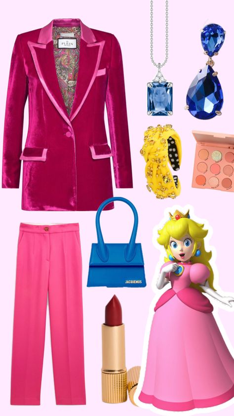 Disneybound outfits / Disney bound looks Peach Mario Bros, Disneybound Outfits, Peach Mario, Disney Bound Outfits, Mario Bros, Mario, Disney