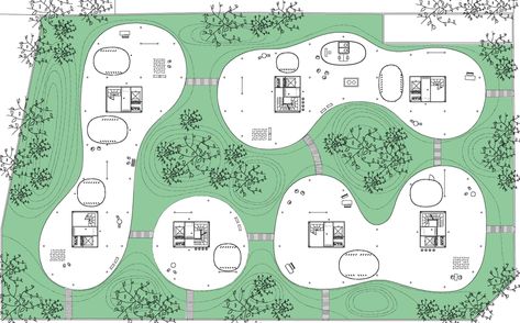 groundfloor plan sanaa paris Sanna Architecture, Rolex Learning Center, Museum Flooring, 2d Pattern, Kazuyo Sejima, Building Extension, Co Housing, Classic Building, Portfolio Design Layout