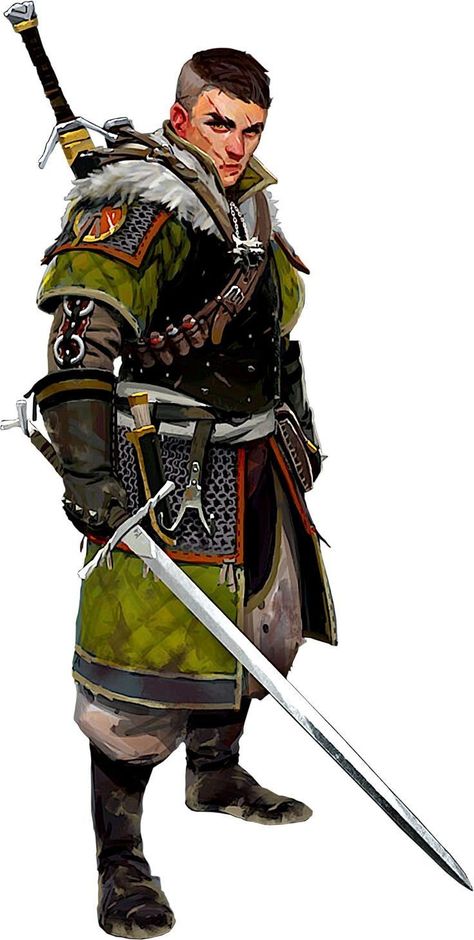 Witcher Oc, Pathfinder Character, Witcher Art, Human Male, Dungeons And Dragons Characters, Rpg Characters, Fantasy Armor, Arte Fantasy, Fantasy Warrior