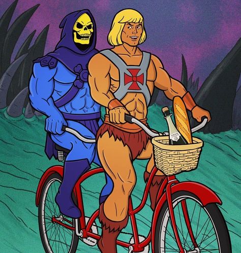 Skeletor & He-Ma - MOTU He Man Thundercats, Skeletor Heman, Heroes And Villains, 80s Cartoon, 80s Cartoons, Cartoon Quotes, Thundercats, Follow On Instagram, Super Villains