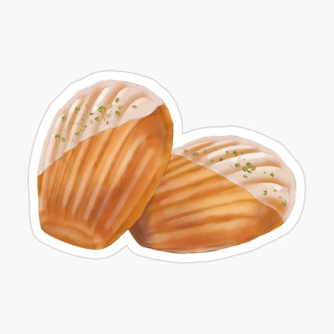 🍰✨ A French Madeleine may seem simple, but it possesses an elegant taste. Click the link to shop and savor this deliciousness! French Stickers, French Pastry, French Pastries, Click The Link, Pastry, For Sale, Hair, Quick Saves, Natal