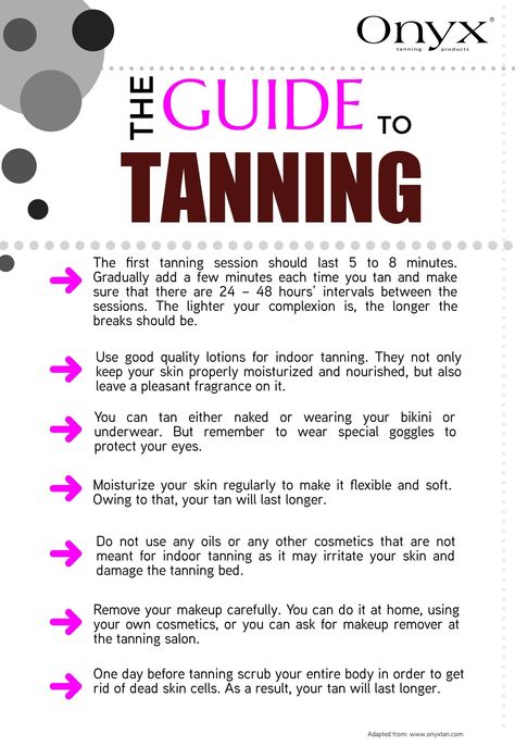 Should know before you tan Tanning Bed Tips, Tanning Schedule, Natural Tanning Tips, Sunbed Tanning, Self Tanning Tips, Tanning Quotes, Tanning Room, Outdoor Tanning, How To Tan