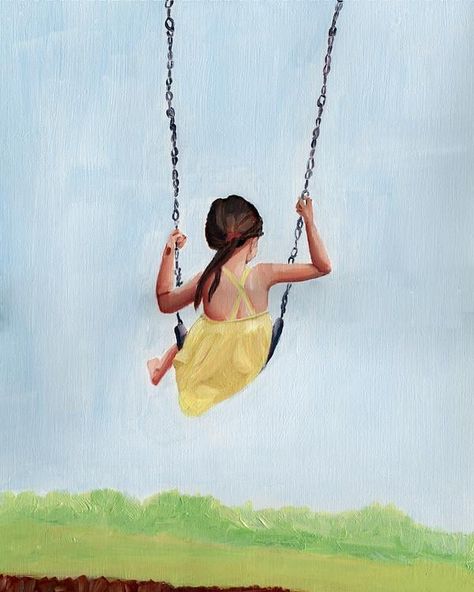 Girl on a Swing on Artfully Walls Girl Swinging, Artfully Walls, Artist Wall, Wall Gallery, Photo Canvas, Large Art, All Art, Collage Art, Framed Art Prints