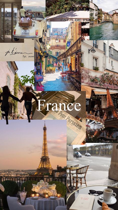 France Wallpaper, Beautiful Countries, Travel Collage, France Aesthetic, Europe Aesthetic, Cross Country Road Trip, Paris Images, Paris Pictures, Travel Wallpaper