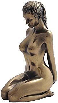 Amazon.com: 5.88 Inch Nude Female Statue Kneeling with Hands on Back, Bronze Color : Home & Kitchen Female Statue, Statue Home Decor, Outdoor Garden Statues, Bronze Figurine, Naha, Bronze Statue, Sculptures & Statues, Garden Statues, Bronze Sculpture