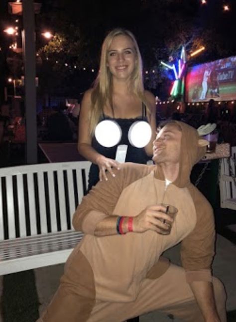 Matching Halloween Costumes For Couples Funny, Couples Halloween Costumes Unique, Couple Halloween Ideas Costumes, Deer And Headlights Costume, Couples Customers Halloween, Unique Couple Halloween Costumes Diy, Unquie Couples Halloween Costumes, Cute Funny Couple Costumes, Sexiest Halloween Costumes Couple