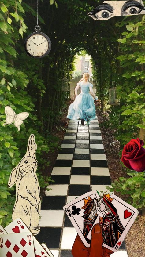 Mood Board Alice In Wonderland, Alice In Horrorland, Alison Wonderland, Alice And Wonderland Quotes, Wonderland Quotes, Alice In Wonderland Party, Wonderland Party, Mad Hatter, Digital Collage