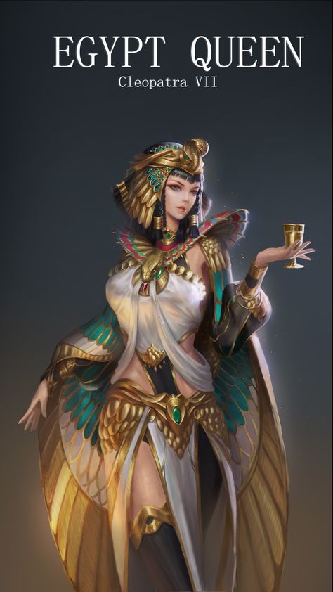 Egyptian Queen Art, Queen Fantasy Art, Egyptian Warrior, Egypt Queen, Egyptian Beauty, Fan Anime, Egyptian Queen, Egyptian Pharaohs, Queen Art