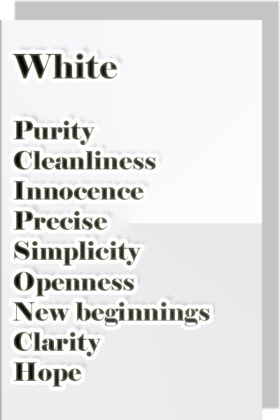 Color white meaning & psychology White Meaning, Color White Quotes, White Colour Quotes, White Color Meaning, White Color Symbolism, Black Colour Meaning, Colours Meaning Psychology, Color Representation Meaning, What Does The Color Green Symbolize