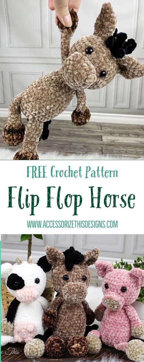 Free Stuffie Crochet Patterns, Velvet Crochet Animal Patterns, Velvet Crochet Animals, Velvet Crochet Patterns Free, Bernat Crushed Velvet Crochet Patterns, Crochet Horse Pattern Free Easy, Bernat Amigurumi, Velvet Yarn Crochet Patterns Amigurumi, Bernat Baby Velvet Crochet Patterns