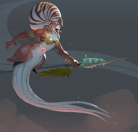 Hybrid Art, Humanoid Creatures, Concept Art Tutorial, Mermaids And Mermen, Alien Concept Art, Fantasy Races, Fantasy Creatures Art, Sea Monsters, Creature Concept Art