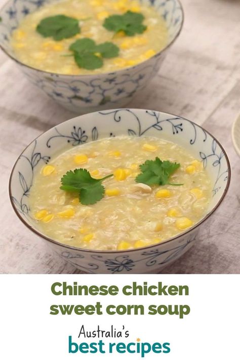 Chicken Sweet Corn Soup Recipe, Corn Soup Recipes Easy, Chicken Sweet Corn Soup, Easy Chinese Chicken, Chicken And Corn Soup, Chicken And Sweetcorn Soup, Chicken Corn Soup, Chicken And Corn, Corn Soup Recipes