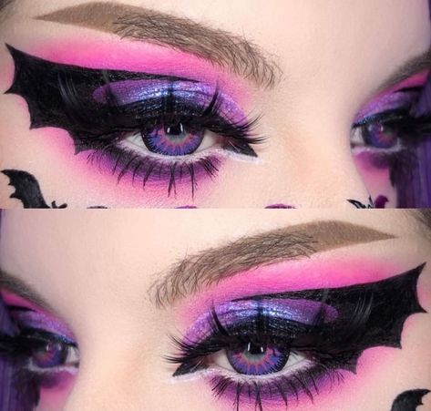 These bat eyes!! 🦇🦇 📸 Sapplesauce666 www.attitudeclothing.co.uk #bat #bats #gothic #gothgoth #gothgirl #gothaesthetic #gothicstyle #gothicgirl #witchy Maquillage Goth, Bat Eyes, Goth Eye Makeup, Punk Makeup, Cute Eye Makeup, Halloween Eye Makeup, Halloween Makeup Inspiration, Dope Makeup, Eye Makeup Designs