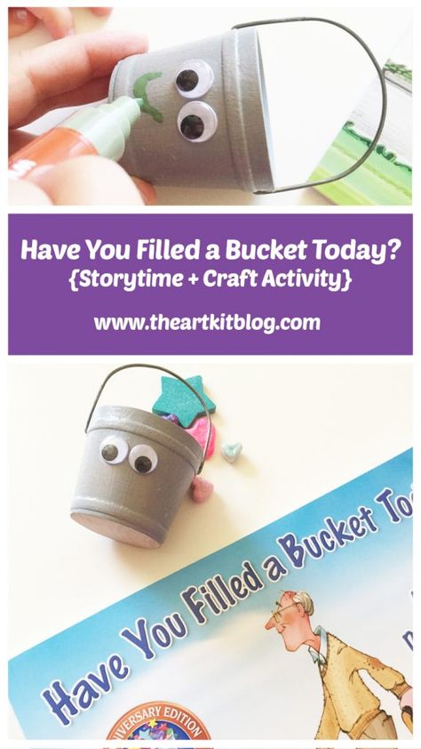 Have you filled a bucket today? Pin for later, visit the blog today. Bucket Crafts, Fill Your Bucket, Storytime Crafts, Bucket Filler, Kindness Activities, Bucket Filling, Educational Activities For Kids, Craft Activity, Reading Ideas