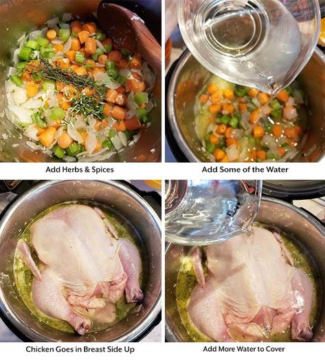 Instapot Chicken Soup, Pressure Cooker Chicken Noodle Soup, Pressure Cook Whole Chicken, Whole Chicken Soup, Pressure Cooker Chicken Soup, Instant Pot Chicken Noodle Soup, Instant Pot Chicken Noodle, Simply Happy Foodie, Chicken Noodle Soup Crock Pot