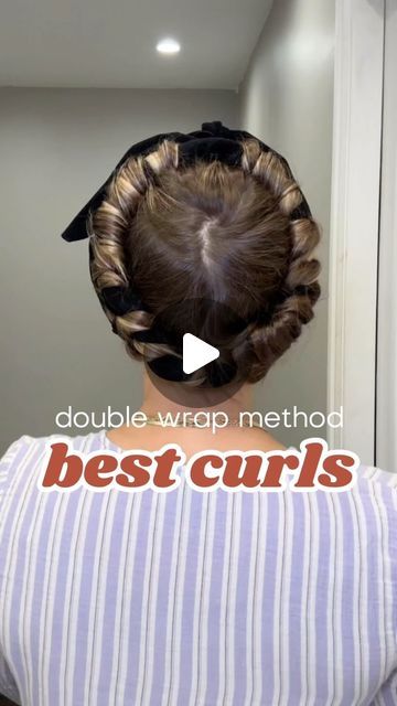 Heartless Curls For Extensions, Natural Overnight Curls, Yoga Pants Heatless Curls, Rag Curls Tutorial How To Do, Morning Hair Routine Curls, Satin Hair Rollers, Diy Heatless Curl Headband, How To Rag Roll Your Hair, Curling Long Hair Without Heat