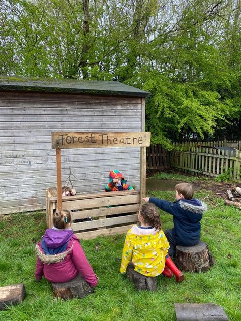 Pallet Forest School, Early Years Forest School Activities, Opal Play Ideas, Forest School Garden, Forest School Pallet Ideas, Forest School Structures, Forest School Area Ideas, Outdoor Area Year 1, Forest School Design