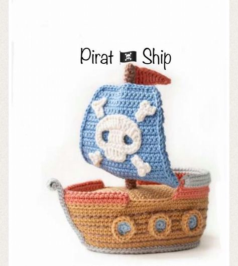 Majectic Pirat Ship Free Pattern Crochet Pirate, Anna Doll, Crochet Doll Tutorial, Crochet Monsters, Crochet Dolls Free Patterns, Halloween Crochet Patterns, Sailor Mercury, Crochet Pumpkin, Sailor Venus