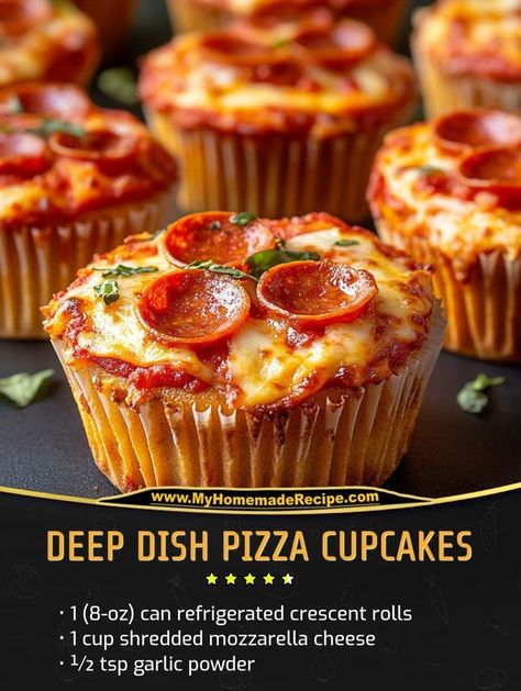 Homemade Pizza Recipe Easy, Pizza Cupcakes, Cheesy Snack, Best Fruit Salad, Rachael Ray Recipes, Easy Homemade Pizza, Pizza Recipes Homemade, Healthy Slow Cooker, Deep Dish Pizza