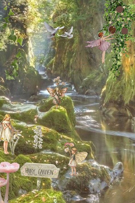 Landing | Fairy Garden Fairy Garden Background, Fairy Room, Nostalgia Aesthetic, Beauty Art Drawings, Woodland Forest, Tea Party Garden, Fairy Parties, Fairytale Art, Fantasy Fairy