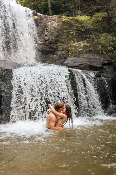 Ideas and inspiration for epic couples engagement photos in Smoky Mountains, North Carolina | Adventure Couples Photoshoot | Asheville Adventure Engagement Photos | Couples Photoshoot Ideas | Book in your couple engagement session with me at rweberphoto.com Smoky Mountains North Carolina, Mountains North Carolina, Couples Photoshoot Ideas, Adventure Engagement Photos, Waterfall Adventure, Couples Engagement Photos, Adventure Couple, Asheville North Carolina, Documentary Wedding